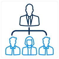 Leadership and networking icon concept vector