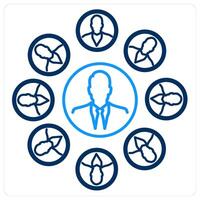 Connection and people icon concept vector