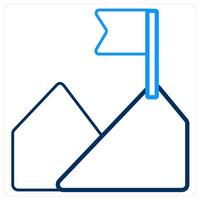 Vision and goal icon concept vector