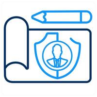 Protected Document And Data Icon Concept vector