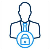 Profile Lock And Account Icon Concept vector