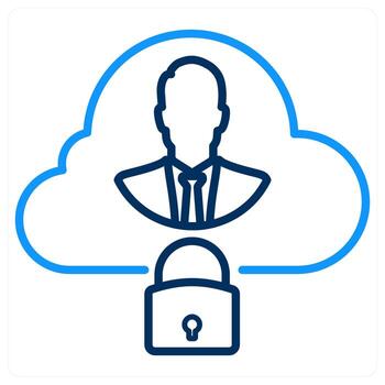 nube seguridad y informática icono concepto vector