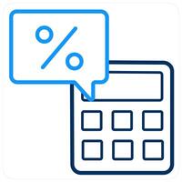 Calculator and maths icon concept vector