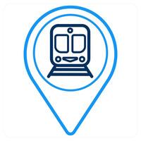 train location and location icon concept vector