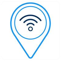 wifi and location icon concept vector
