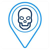 danger and location icon concept vector