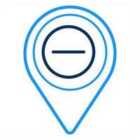 Trash and location icon concept vector