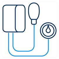 Blood Pressure Kit and check icon concept vector