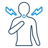 Sore Throat and cold icon concept vector