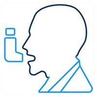 Asthma and inhale icon concept vector