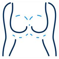 Breast Augmentation and plastic surgery icon concept vector