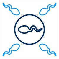 Sperm And Egg and sperm icon concept vector