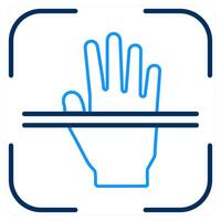 Biometric Scan and scan icon concept vector