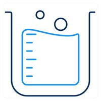 Lab Beaker and lab test icon concept vector