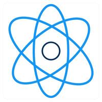Atom and atomic icon concept vector