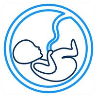 Fetus and pragant icon concept vector