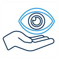 Eye Care and view icon concept vector