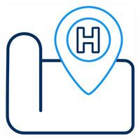 Hospital Location and map icon concept vector