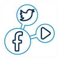 Social Media and apps icon concept vector