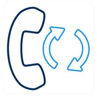 Call Transfer and call export icon concept vector