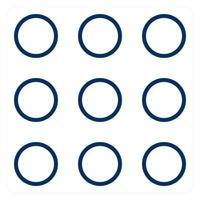 Dots Grid and grid icon concept vector