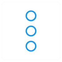 Verticle Dots and more icon concept vector