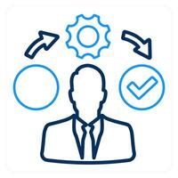 Right Management and right option icon concept vector