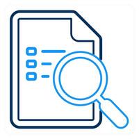 Search Document and finding icon concept vector