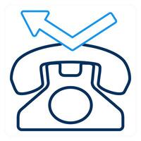 Contact and call recieve icon concept vector