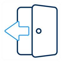 Exit Door and exit icon concept vector