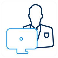 Working man and man icon concept vector