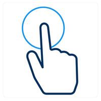 Censor Touch and touch icon concept vector