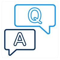 Question Answer and help icon concept vector