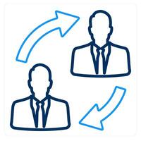 Duties transfer and share icon concept vector