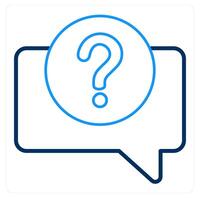 Question and help icon concept vector