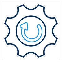 Update Settings and gear icon concept vector