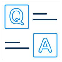 Questionnaire and query icon concept vector