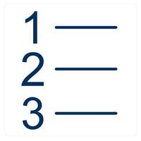 Number Index and point icon cocnept vector