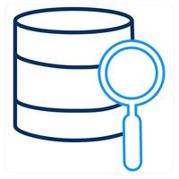Database Search and search icon concept vector