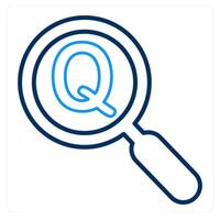 Search Question and find icon concept vector