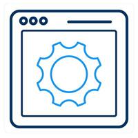 Webpage Settings and internet icon concept vector