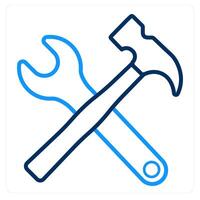 Replacement and settings icon concept vector