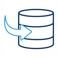 Received data and database icon concept vector