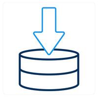 Server Download and database icon concept vector