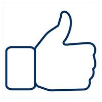 Thumbs Up and like icon concept vector
