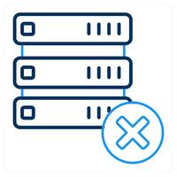 Delete Data and fail icon concept vector