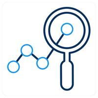 Analytics and search trends icon concept vector