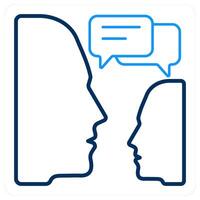 Communication and discussion icon concept vector