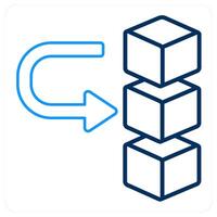 Server and data icon concept vector