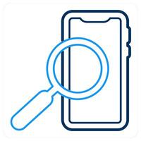 Mobile Search and phone icon concept vector